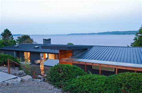 mid century house with metal roof|mid century modern roof styles.